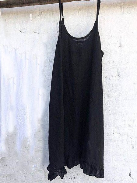 

Casual Sleeveless Linen Shirts & Tops, Black, Tops
