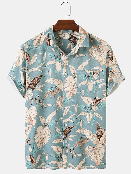 

Men's Floral Casual Shirts, Blue, Men's Floral shirt