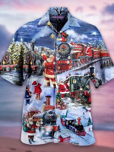 Festival Printed Shirts, Blue, Men's Floral shirt