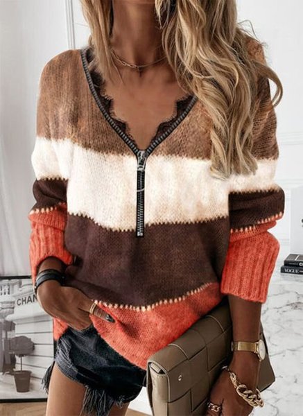 

Long Sleeve Cotton-Blend Shirts & Tops, Orange, Knitwear & Sweaters