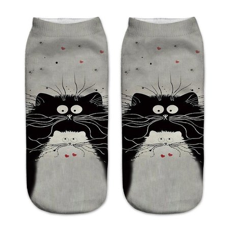 

Cat Printed Socks, Socks
