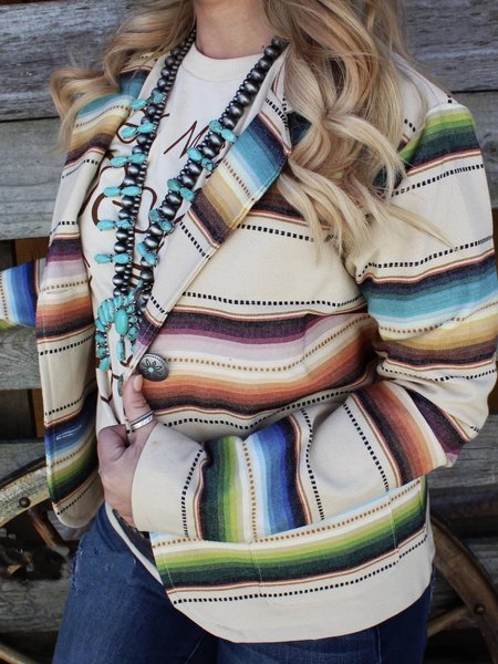 

Vintage Long Sleeve Fleece Coat, As picture, Blazers