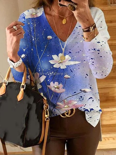 

Long Sleeve Sweetheart Shirts & Tops, Blue, Tops