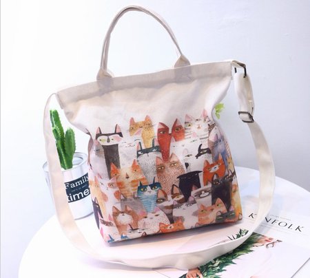 

Cat Printed Crossbody Bags, Color2, Bags