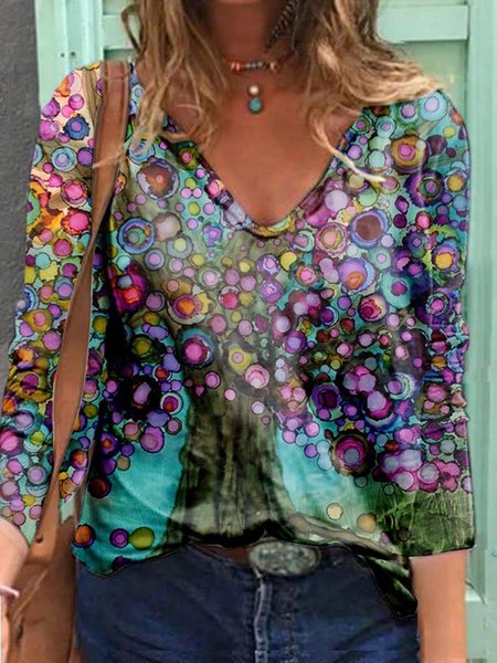 

Tree Print Women Sweatshirt, Multicolor, Long sleeves