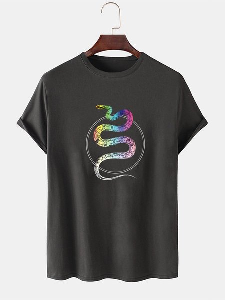 

Rainbow Snake Graphic Men's Tee, Deep gray, T-shirts