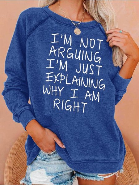 

I am not arguing Long Sleeve Sweatshirt, Blue, Hoodies&Sweatshirts