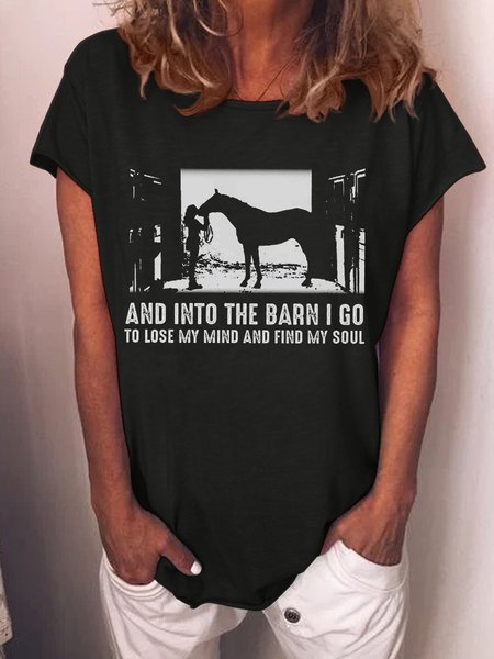 

Find my soul Fashion Print Tee, Black, T-shirts