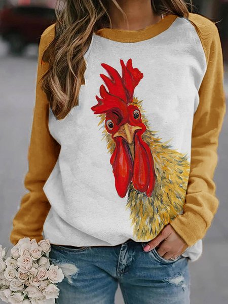 

Felpa Gallo Stampare Maniche Lunghe Girocollo, Come immagine, Hoodies & Sweatshirts