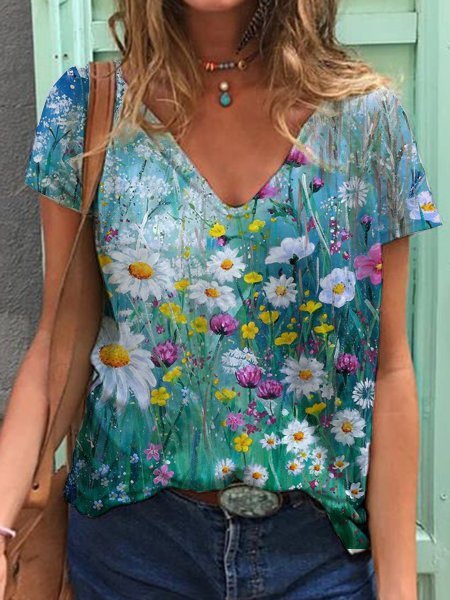 Camicie & Top Casuale Maniche Corte, Blu, T-Shirts