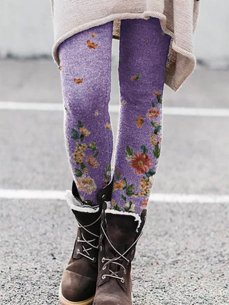 

Pantaloni Floreale Leggings, Viola, Leggings