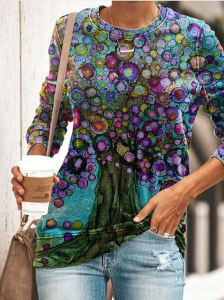 

Albero Stampare Donna Felpa, Multicolore, T-Shirts