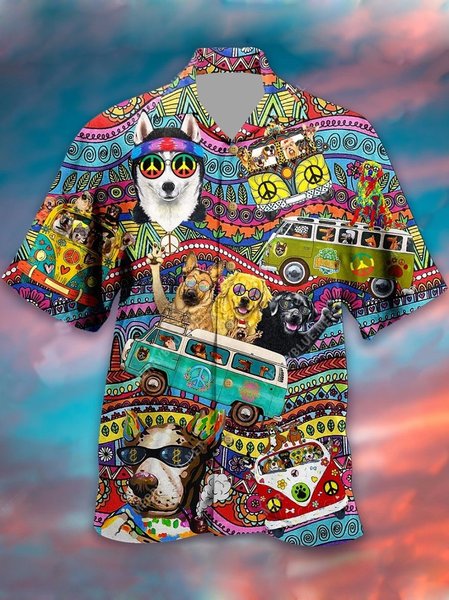 

Shirt Collar Casual Shirts, Multicolor, Men's Floral shirt