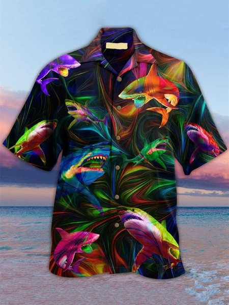 

Casual Animal Shirts, Black, Blouses&Shirts