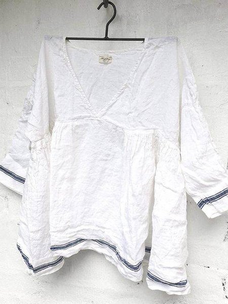 

Casual Linen Shift Tops, White, Tops