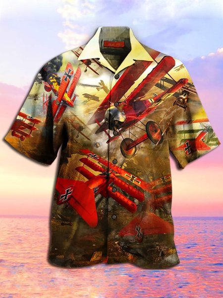 

Cotton-Blend Starry Sky Shirts, Yellow, Men's Floral shirt