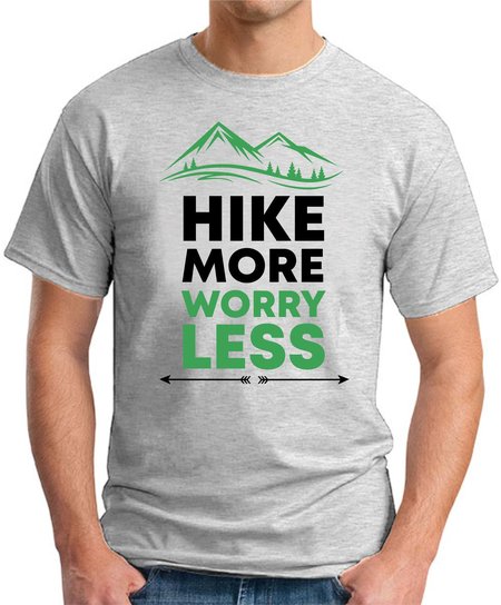 

HIKE MORE WORRY LESS, Light gray, T-shirts