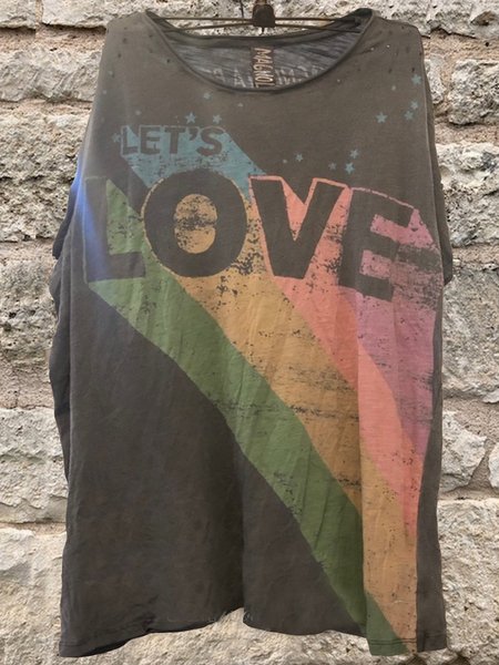 

“Let's love” the rainbow T-shirt, Multicolor, Tops