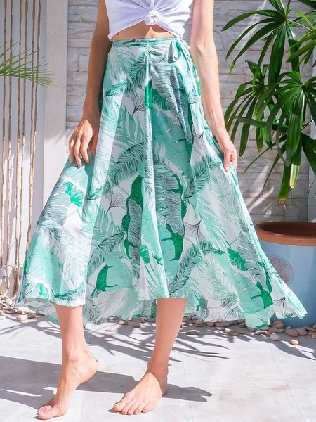 

Casual Skirt, Blue, Skirts