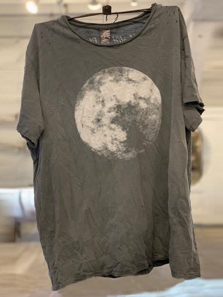 

Short Sleeve Vintage T-shirt, Gray, Tops