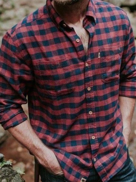 

Vintage Plaid Shirts & Tops, Red, Men's Floral shirt