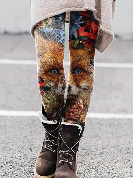 Color-Block Leggings, As picture, Leggings