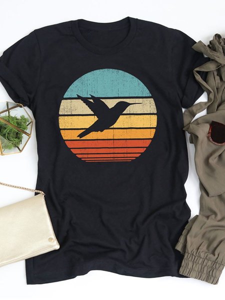

Hummingbird Graphic Tee, Black, T-shirts