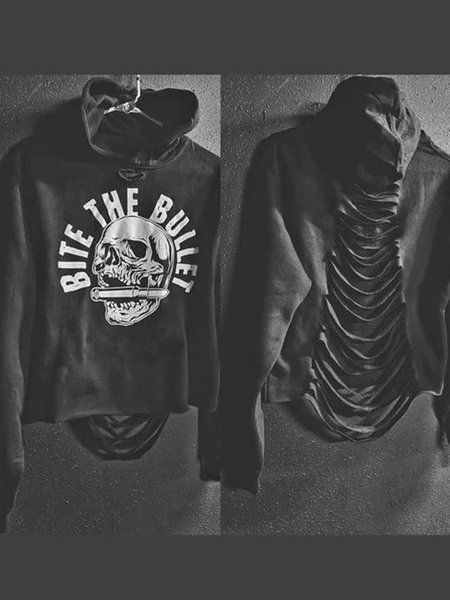 

Long Sleeve Cotton-Blend Sweatshirt, Black, Sweatshirts & Hoodies