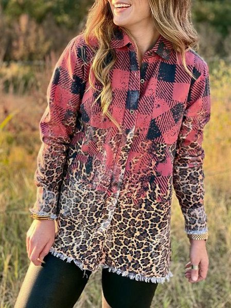 

Casual Shirt Collar Blouse, As picture, Email discount