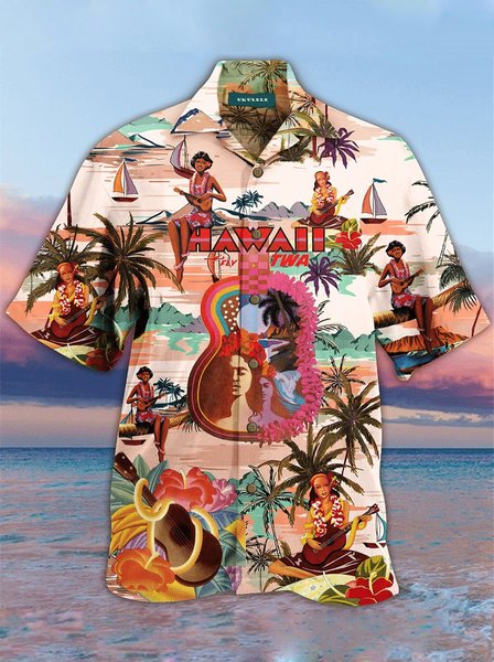 

Casual Leaves Shirts, Pink, Men's Floral shirt