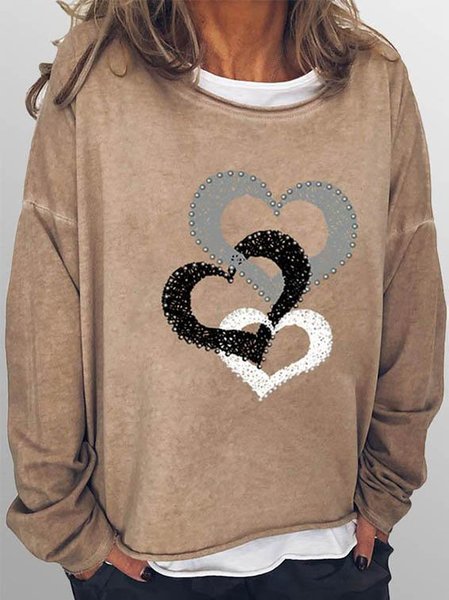 

Casual Long Sleeve Sweatshirtss, Khaki, Email discount