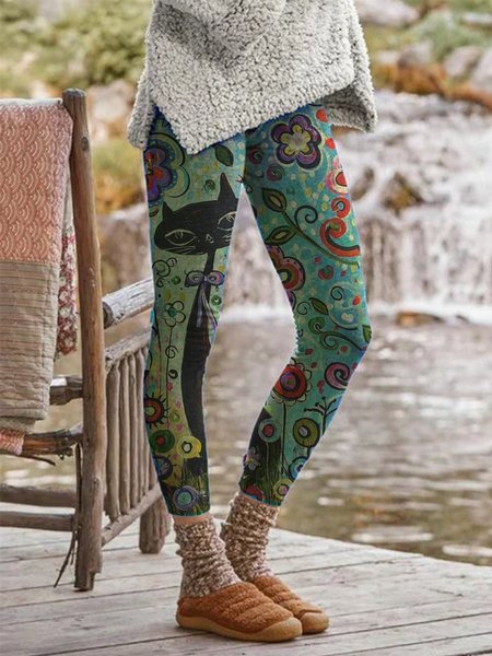 

Sheath Color-Block Vintage Pants, Multicolor, Winter Clearance
