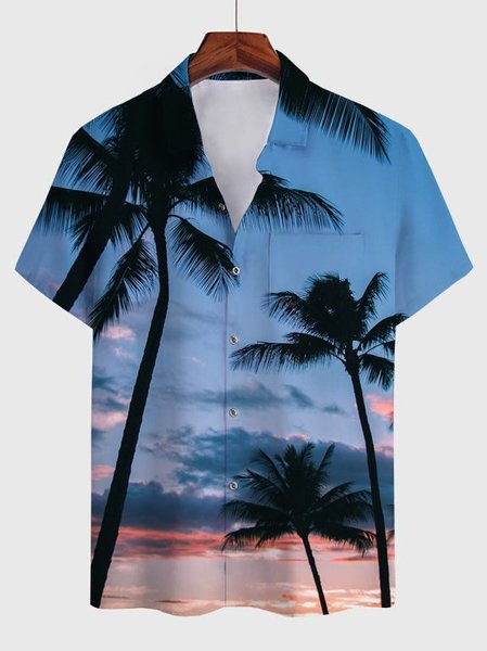 

Abstract Vintage Shirts, Blue, Men's Floral shirt
