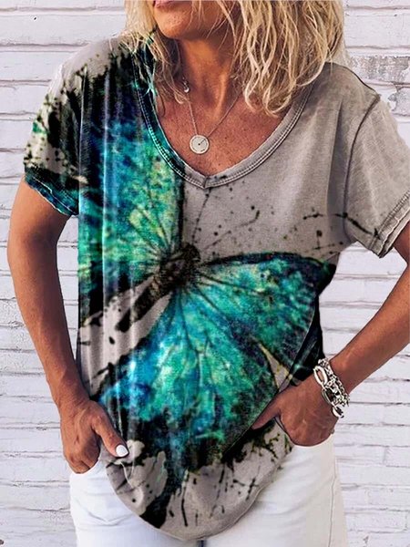 

Casual Short Sleeve Sweatshirt, Khaki, Blouses & Shirts
