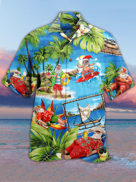 

Shirt Collar Printed Shirts & Tops, Blue, Men's Floral shirt