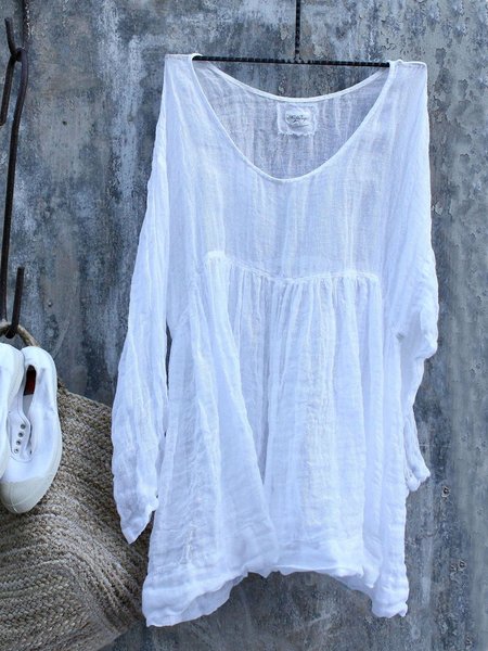 

Casual Long Sleeve Shirts & Tops, White, Blouses & Shirts