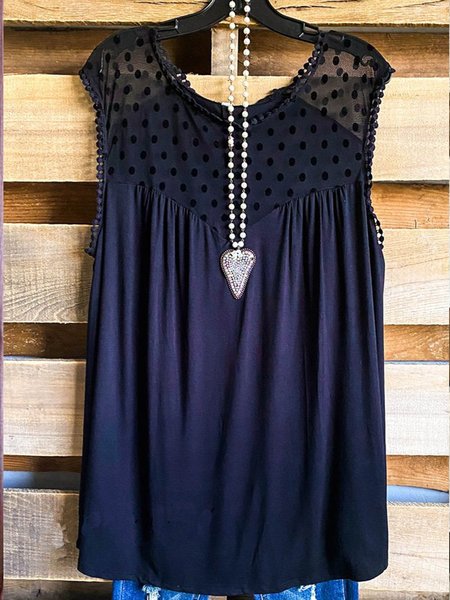 

Casual T-shirt, Black, Tops
