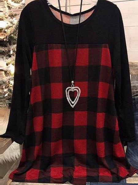 

Casual Long Sleeve T-shirt, Red, Email discount