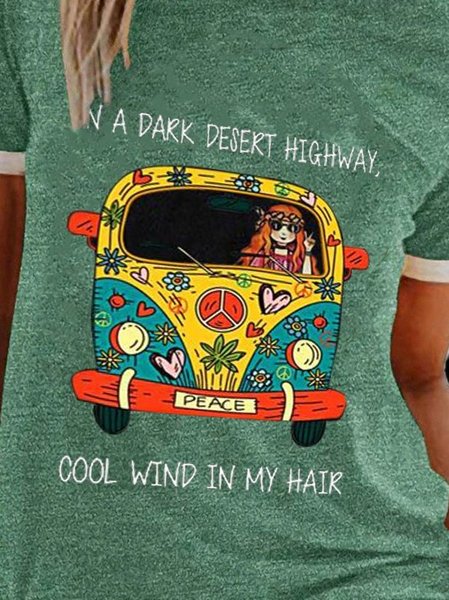 

Casual Cotton T-shirt, Green, Tees & T-shirts