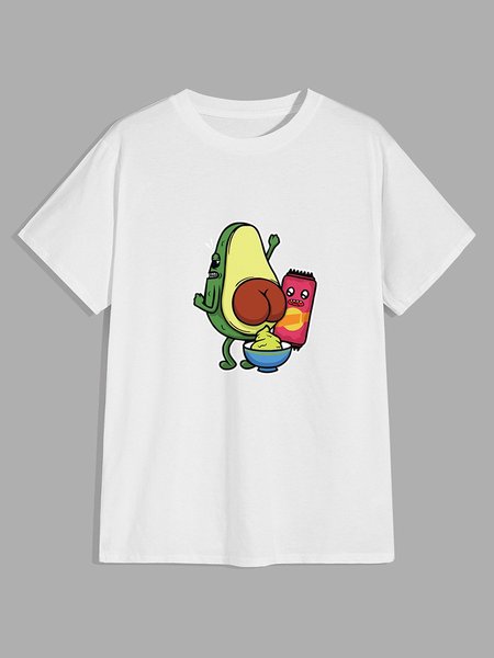 

Spoof Avocado Man Graphic Tee, White, T-shirts