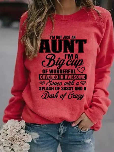 

I'm Not Just An Aunt Women's long sleeve sweatshirt, Rose red, Hoodies & Sweatshirts