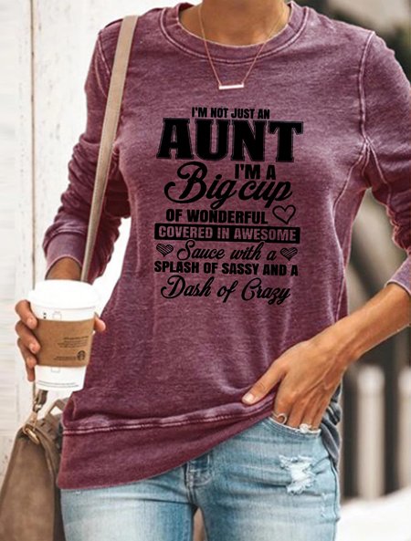 

I'm Not Just An Aunt Women's long sleeve sweatshirt, Purple, Hoodies&Sweatshirts
