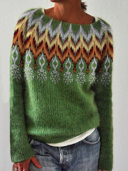 

Camicie & Top Maniche Lunghe Vintage, Verde, Sweater