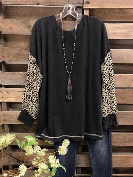 Long Sleeve Round Neck Casual T shirt