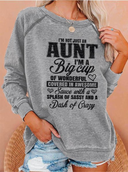 

I'm Not Just An Aunt Women's long sleeve sweatshirt, Gray, Hoodies & Sweatshirts
