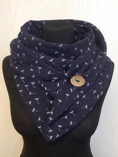 

casual knitted scarf and shawl, Dark blue, Accessories