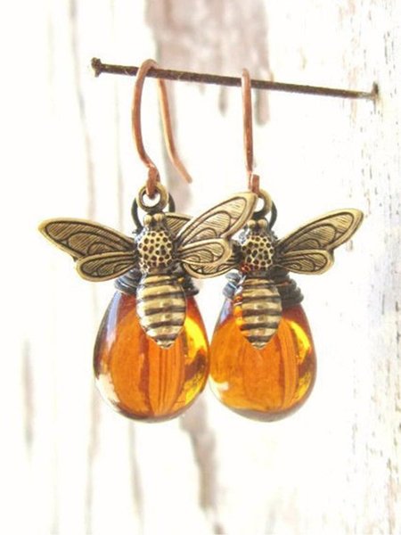 

Bee Alloy Earrings, Gold, Accessories