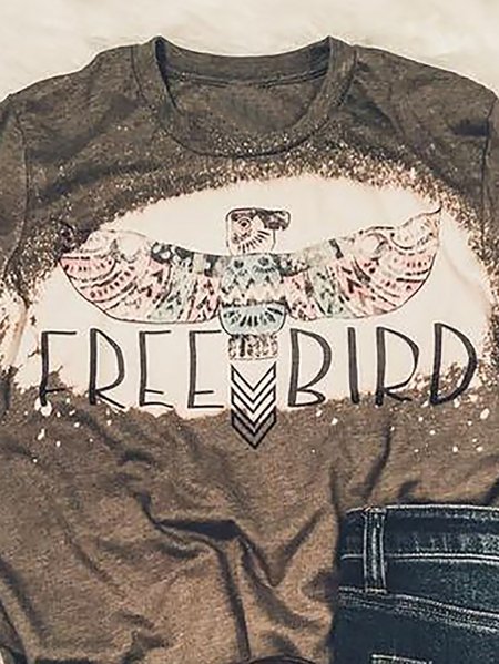 

Animal Shift Short Sleeve Vintage Shirts & Tops, Brown, Tops