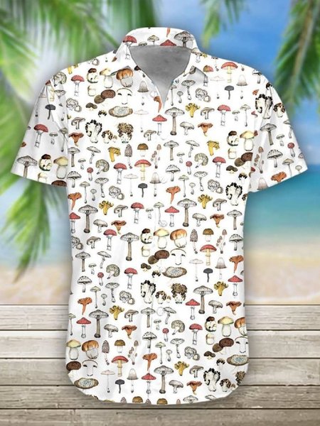 

Shirt Collar Abstract Casual Shirts, White, Shirt