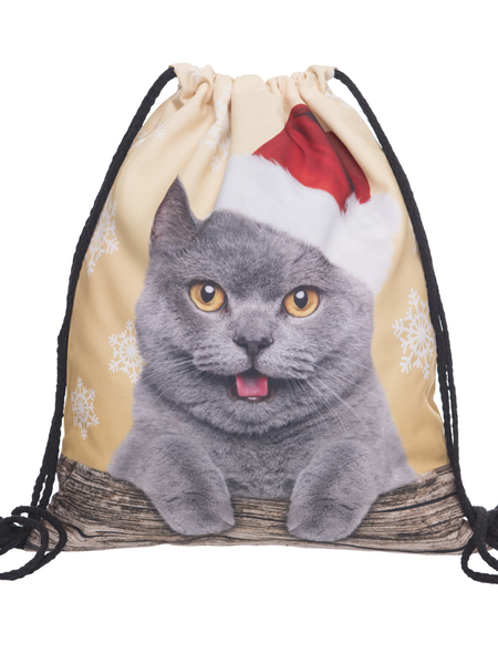 

Casual Cat Printed Backpack, Bags